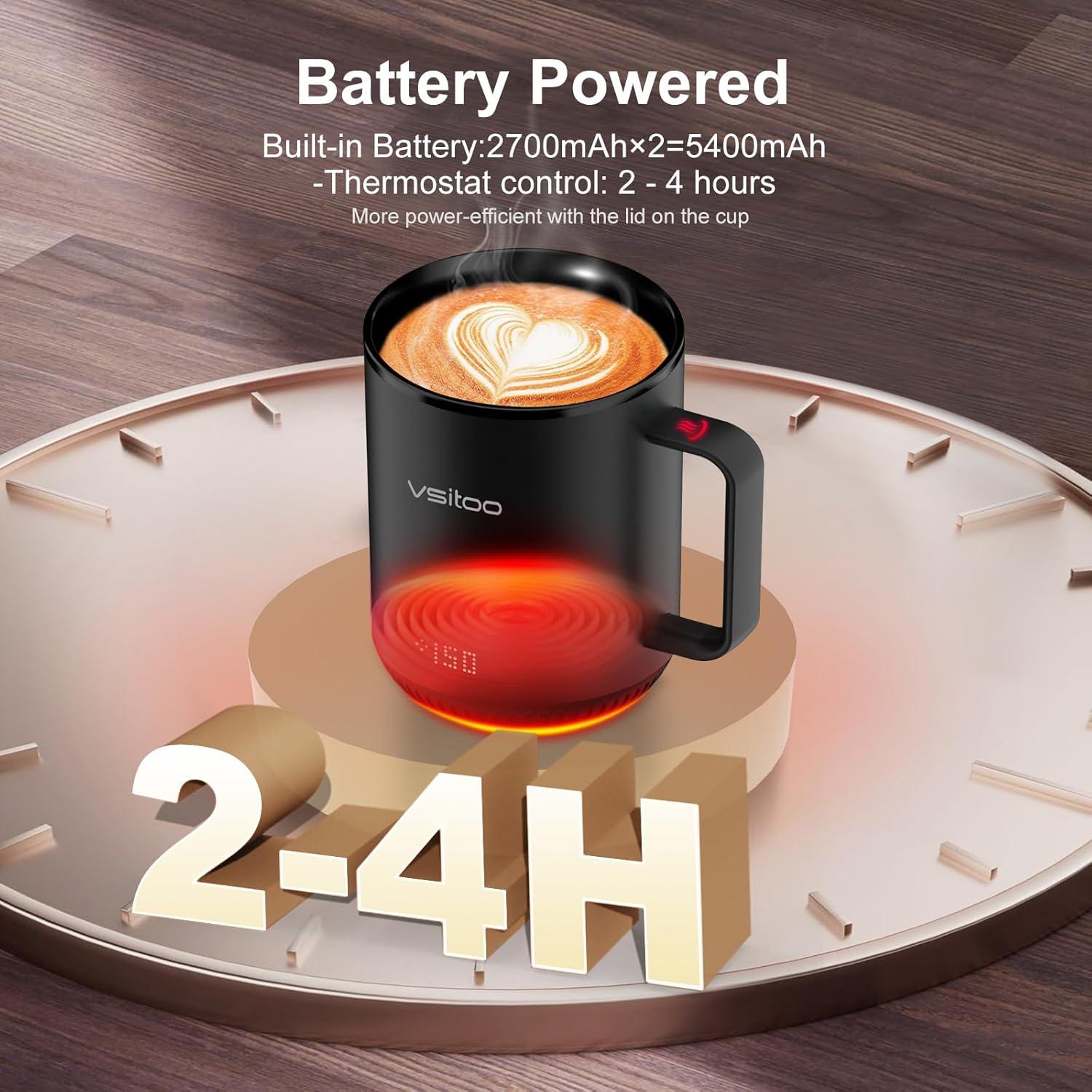 Taza Inteligente Vsitoo S3 10 oz Autocalentable Negra