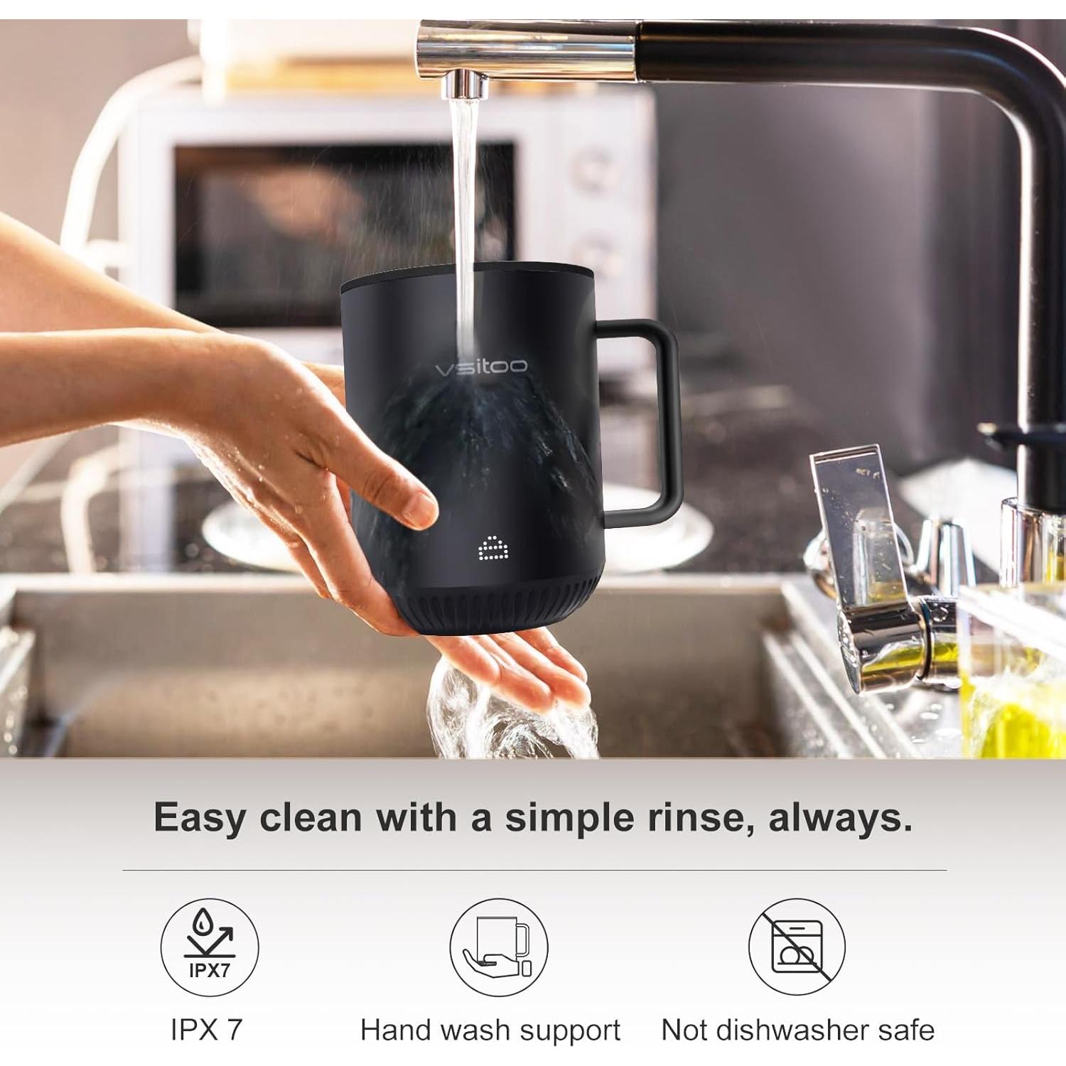 Taza Inteligente Vsitoo S3 10 oz Autocalentable Negra