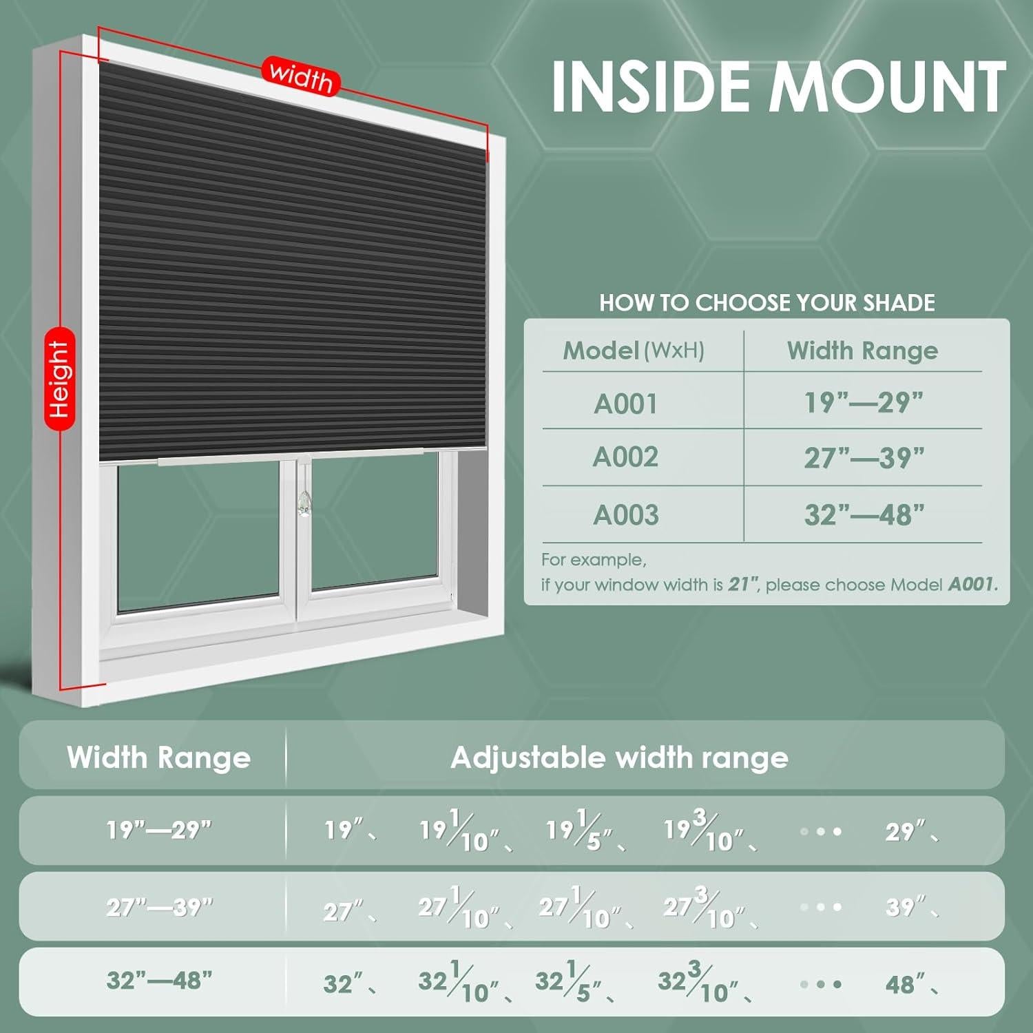 Persianas Celulares Blackout Blankendon 74cm x 162cm Personalizables