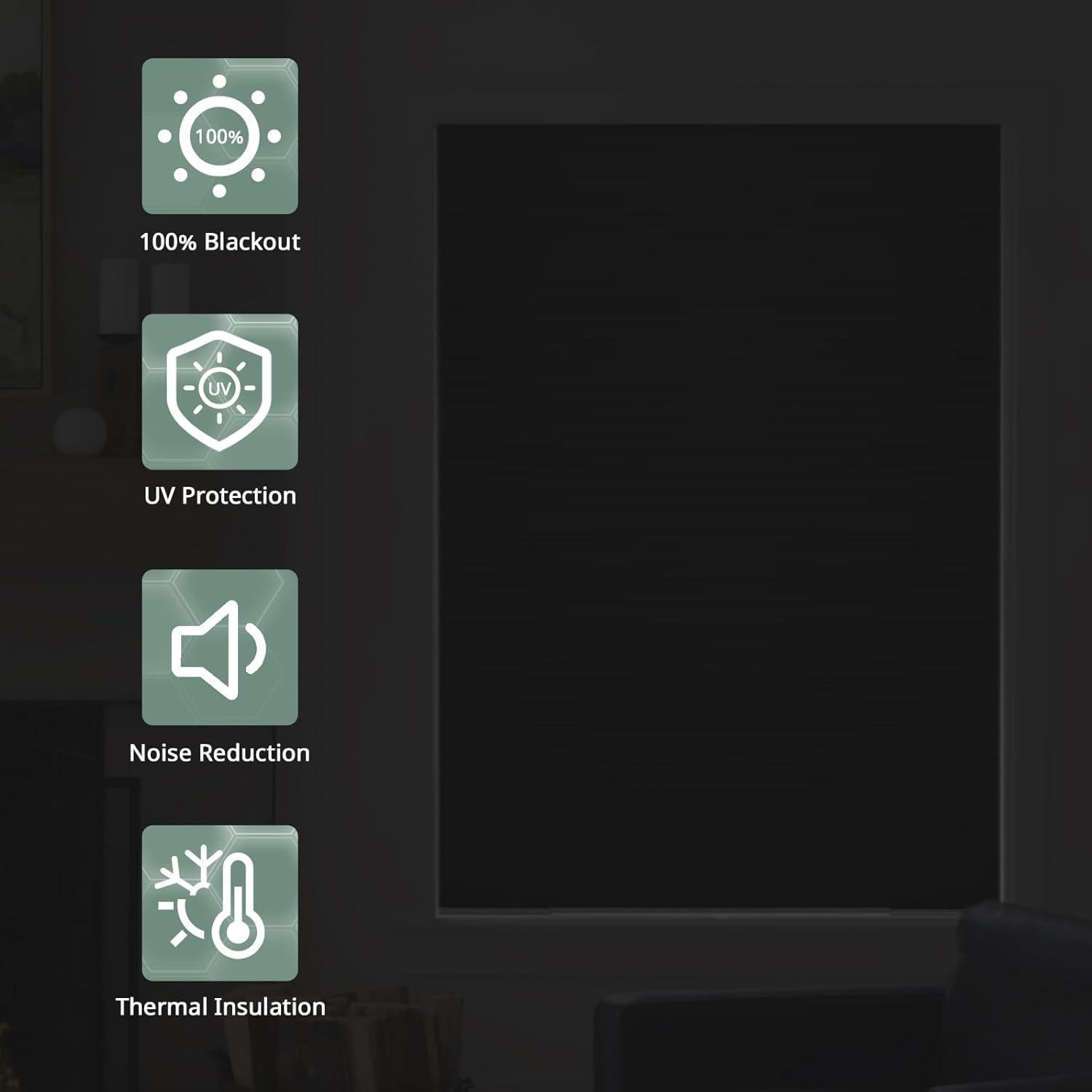 Persianas Celulares Blackout Blankendon 74cm x 162cm Personalizables