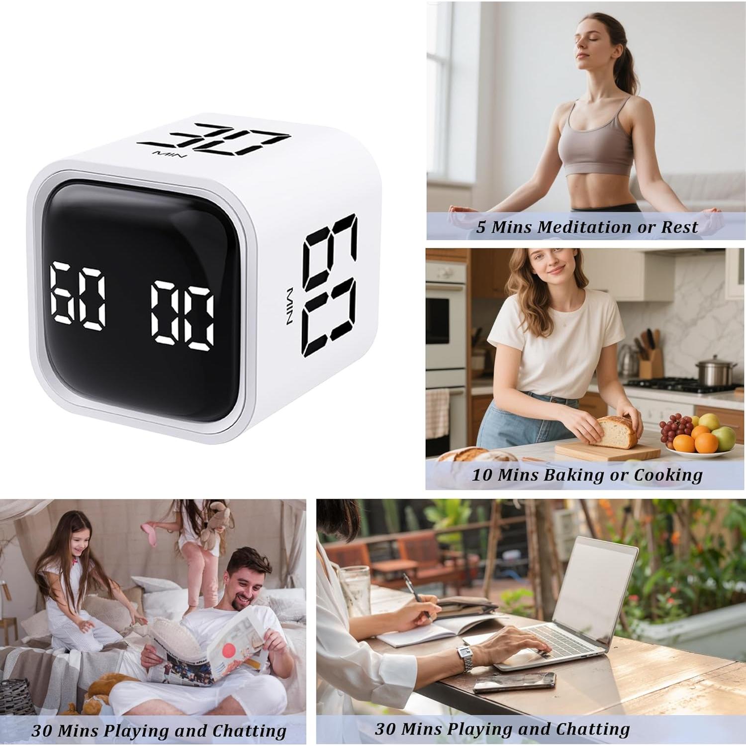 Temporizador Pomodoro Digital BXF SPORTS Blanco 5-60 Minutos