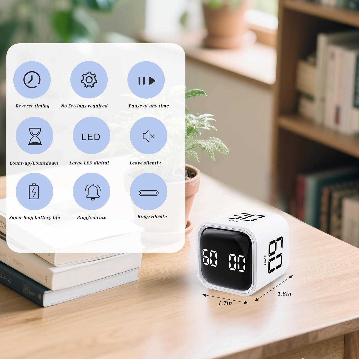 Temporizador Pomodoro Digital BXF SPORTS Blanco 5-60 Minutos