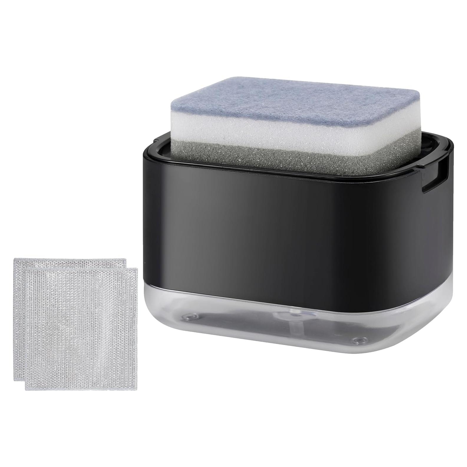 Dispensador de Jabón de Cocina SPERO SPERA 2 en 1 Negro