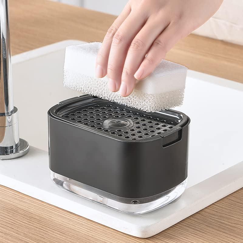 Dispensador de Jabón de Cocina SPERO SPERA 2 en 1 Negro