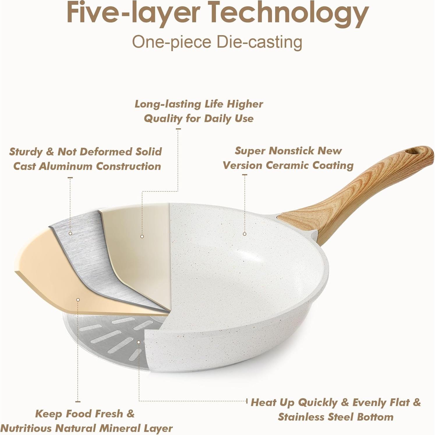 Juego de Utensilios de Cocina SENSARTE 16 Piezas Antiadherente