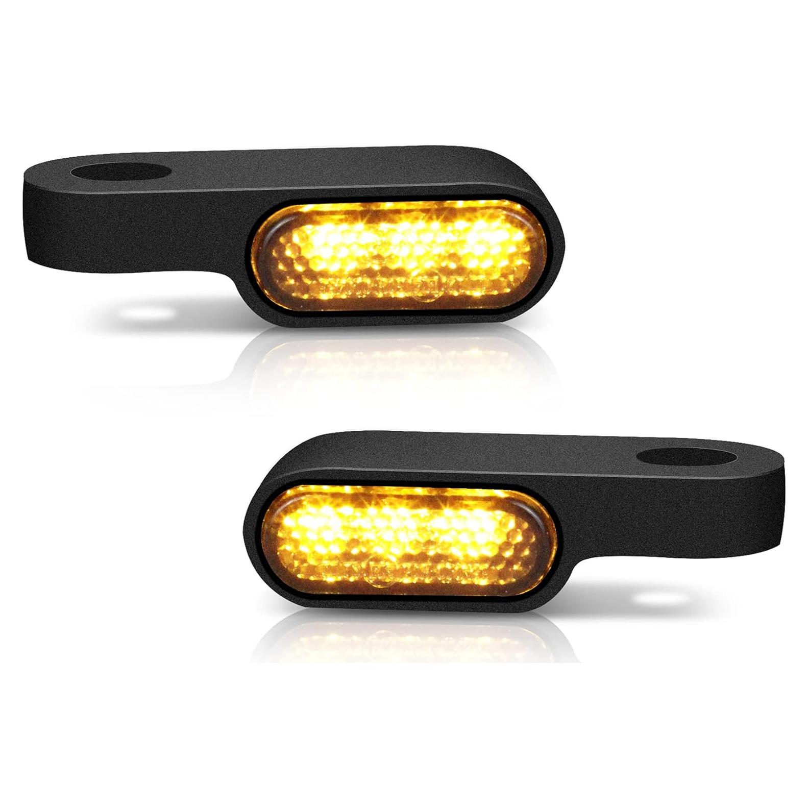 Señales de Giro LED NTHREEAUTO para Motocicleta - Ámbar