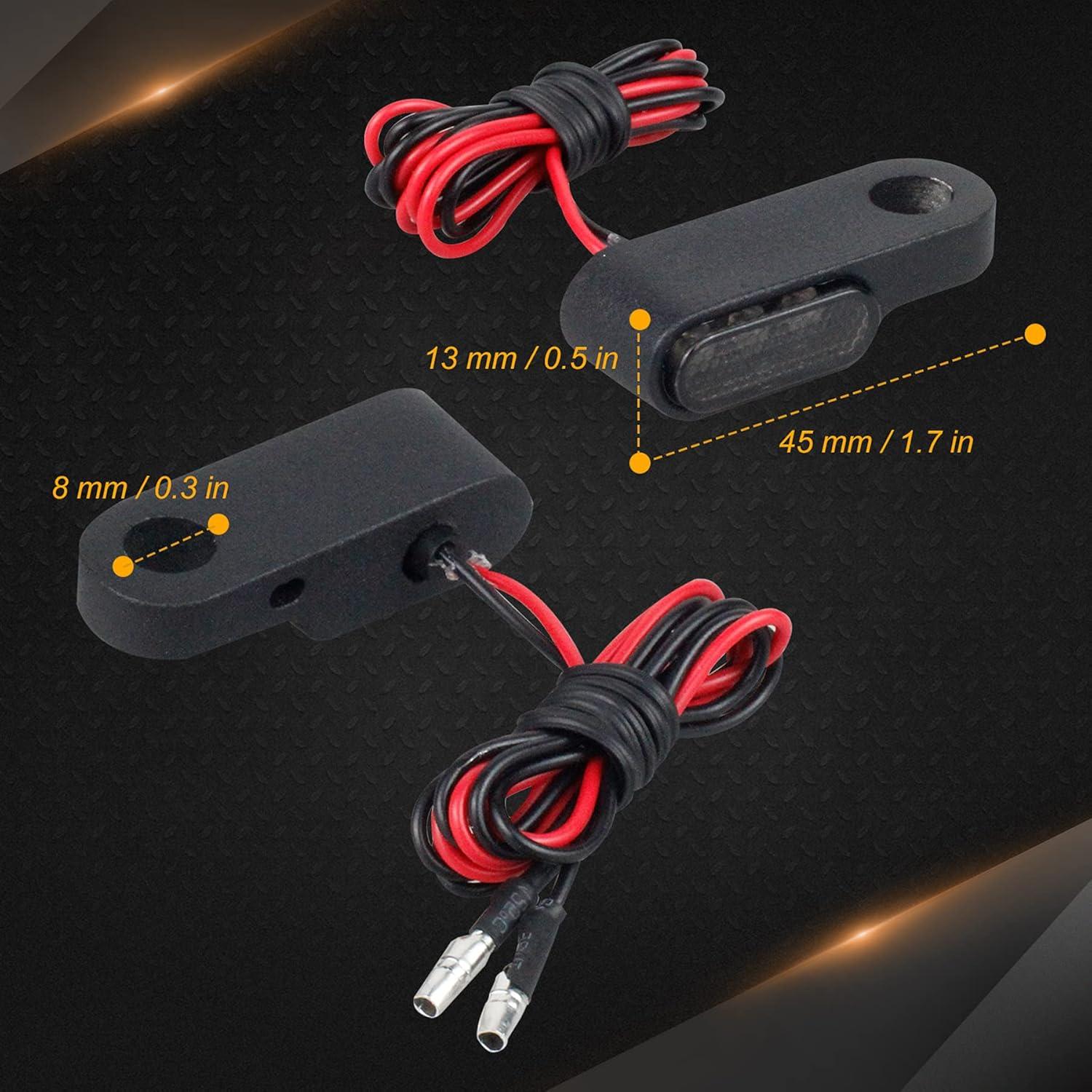 Señales de Giro LED NTHREEAUTO para Motocicleta - Ámbar