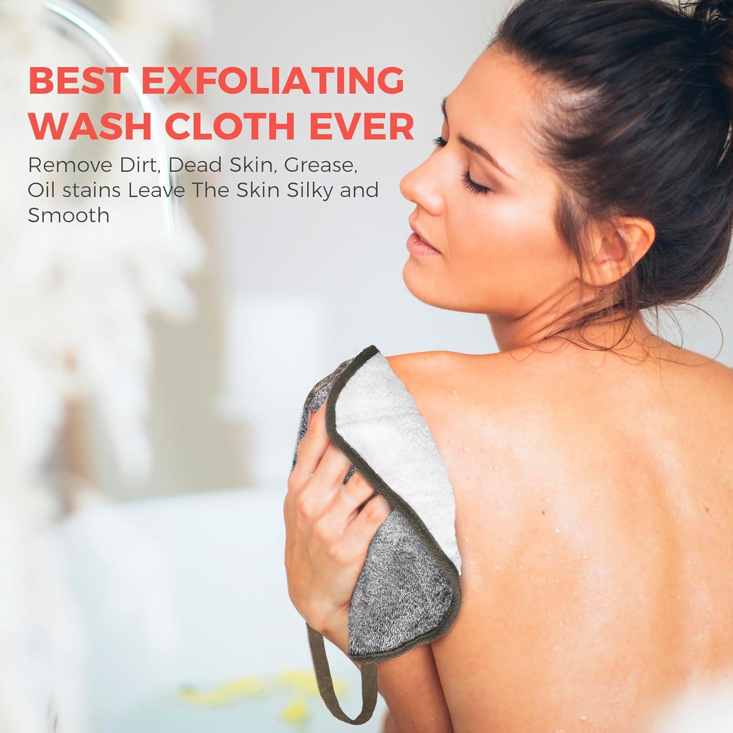 Paquete de 3 Paños Exfoliantes ZOMCHI - Lavado Facial y Corporal