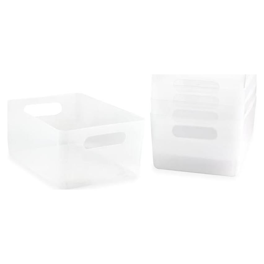 Juego de 5 Cajas de Almacenamiento Transparentes Isaac Jacobs 24.1x16.5x10.2 cm