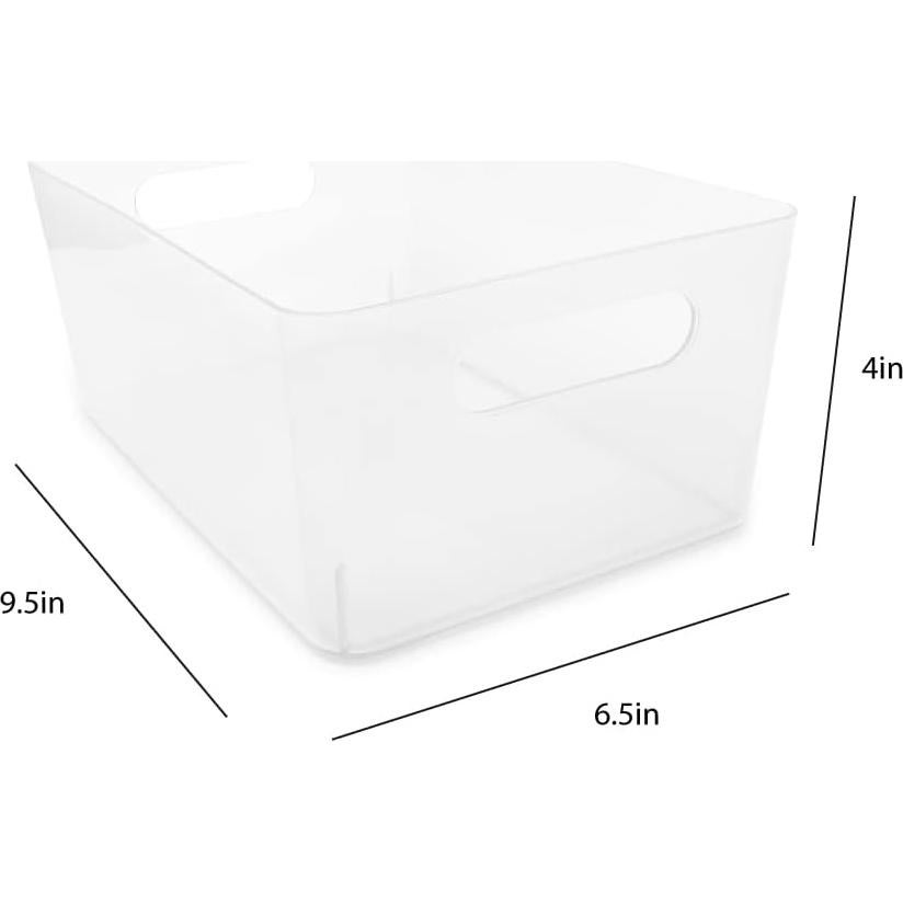 Juego de 5 Cajas de Almacenamiento Transparentes Isaac Jacobs 24.1x16.5x10.2 cm