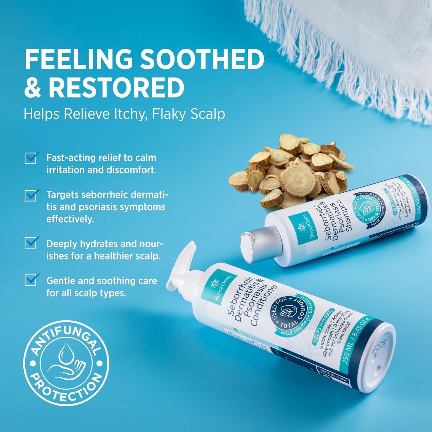 Champú Roycederm para Psoriasis y Dermatitis Seborreica - 2 Paquete