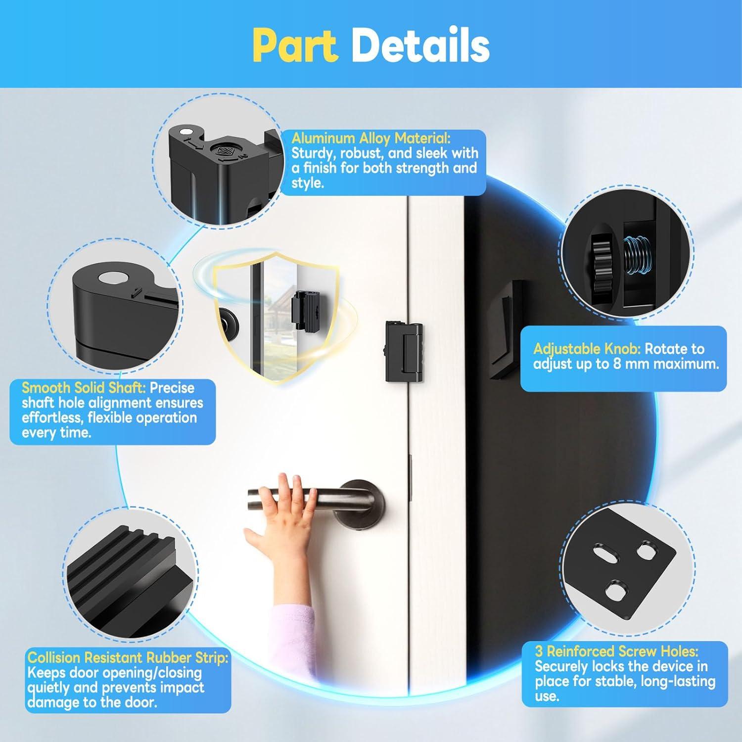 Cerradura de refuerzo Mixizigoz Mi-Stop Lock 02 - Aluminio Negro