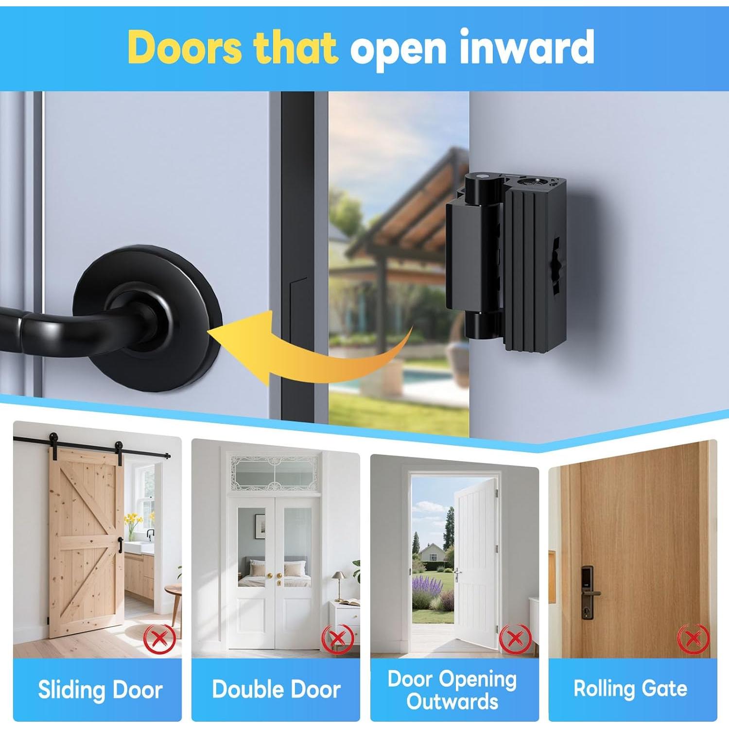 Cerradura de refuerzo Mixizigoz Mi-Stop Lock 02 - Aluminio Negro