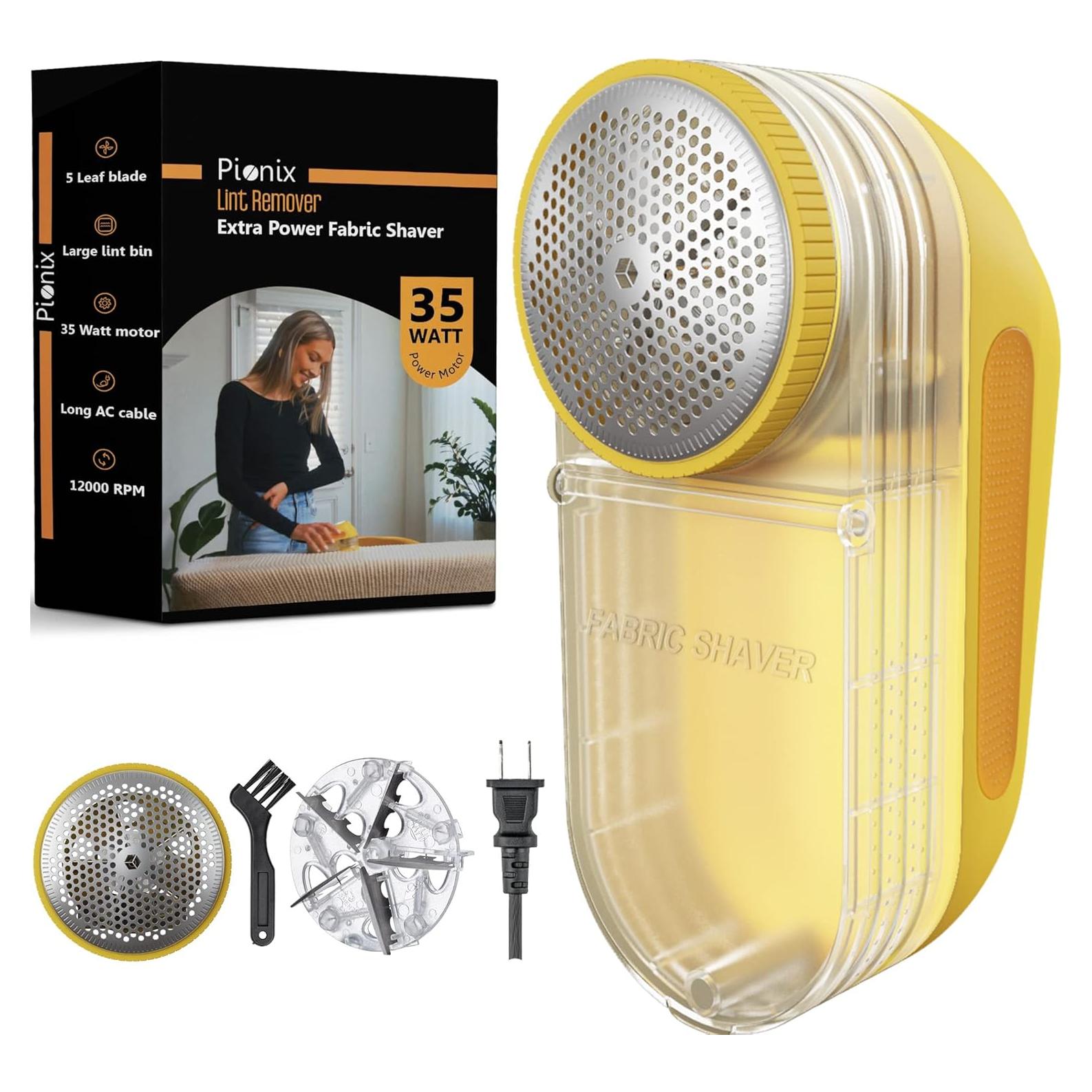 Afeitadora de Tela Pionix FB-398 35W Amarilla - Elimina Pelusa