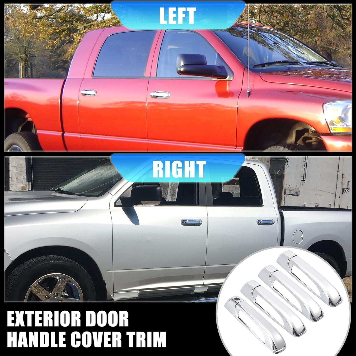 Cubierta de Manija de Puerta Exterior X AUTOHAUX 4 Piezas ABS Cromado