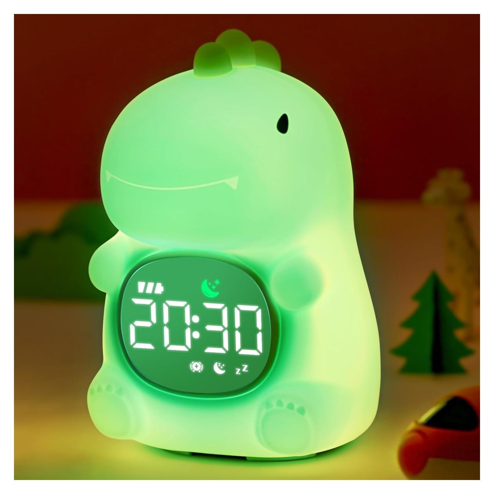 Reloj Despertador MASHI Dinosaurio con Sonidos y Luces