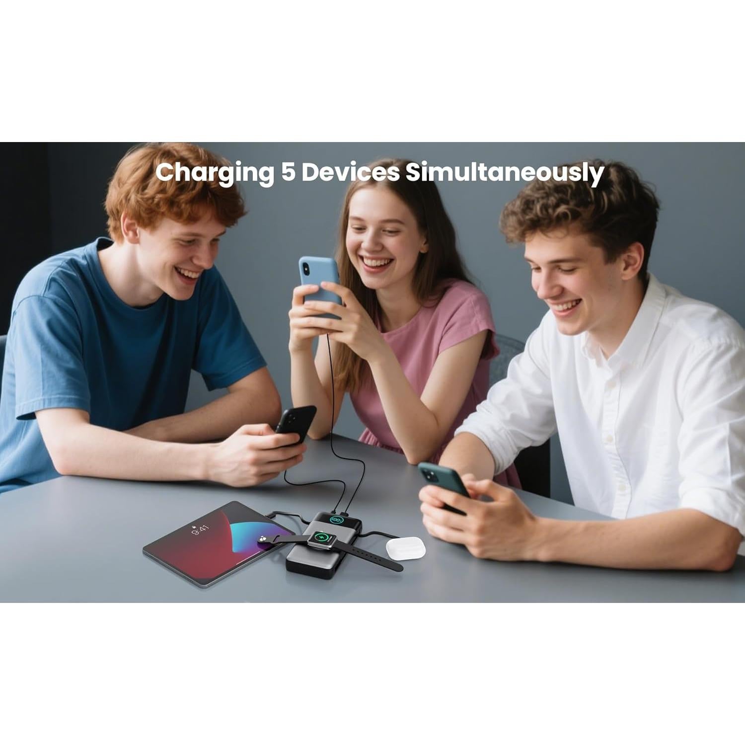 Cargador Portátil 40800mAh QTshine con Cargador para iWatch