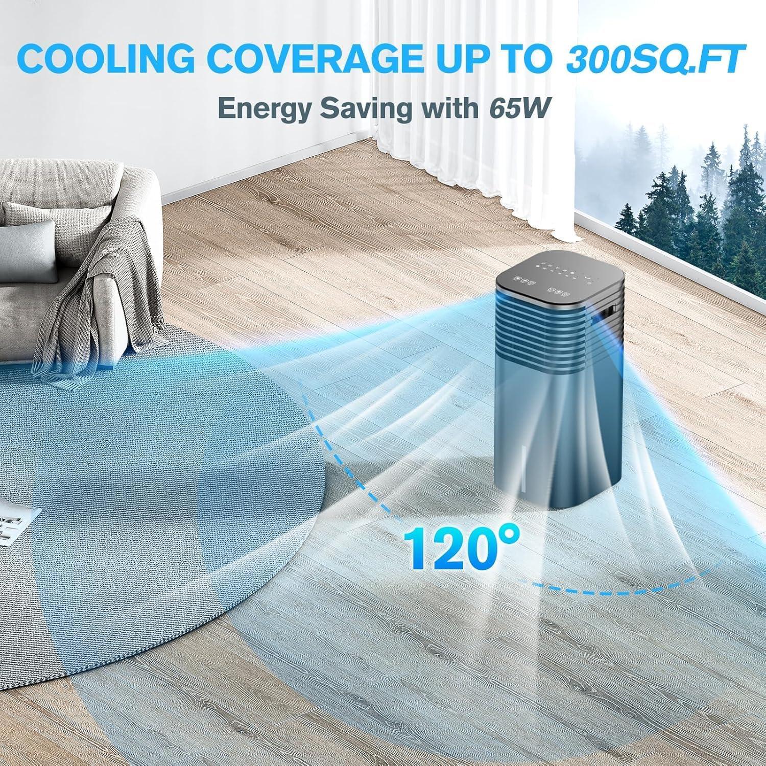 Aire Acondicionado Portátil FLOWBREEZE DL3B 3-en-1 7.57L Negro