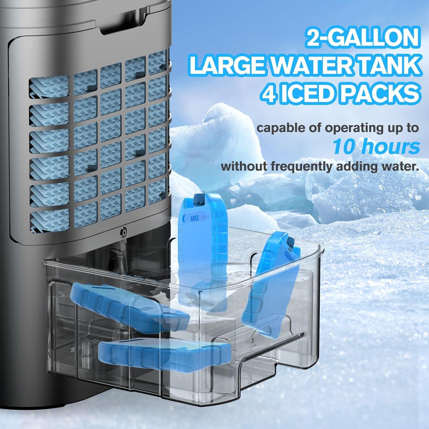 Aire Acondicionado Portátil FLOWBREEZE DL3B 3-en-1 7.57L Negro