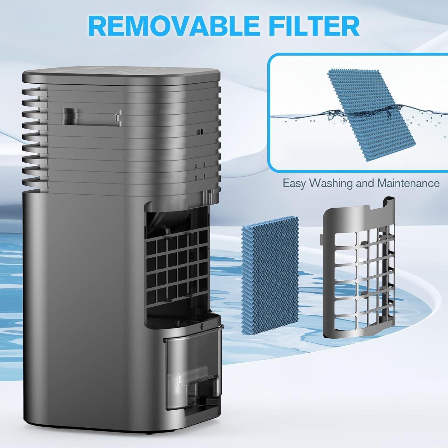 Aire Acondicionado Portátil FLOWBREEZE DL3B 3-en-1 7.57L Negro