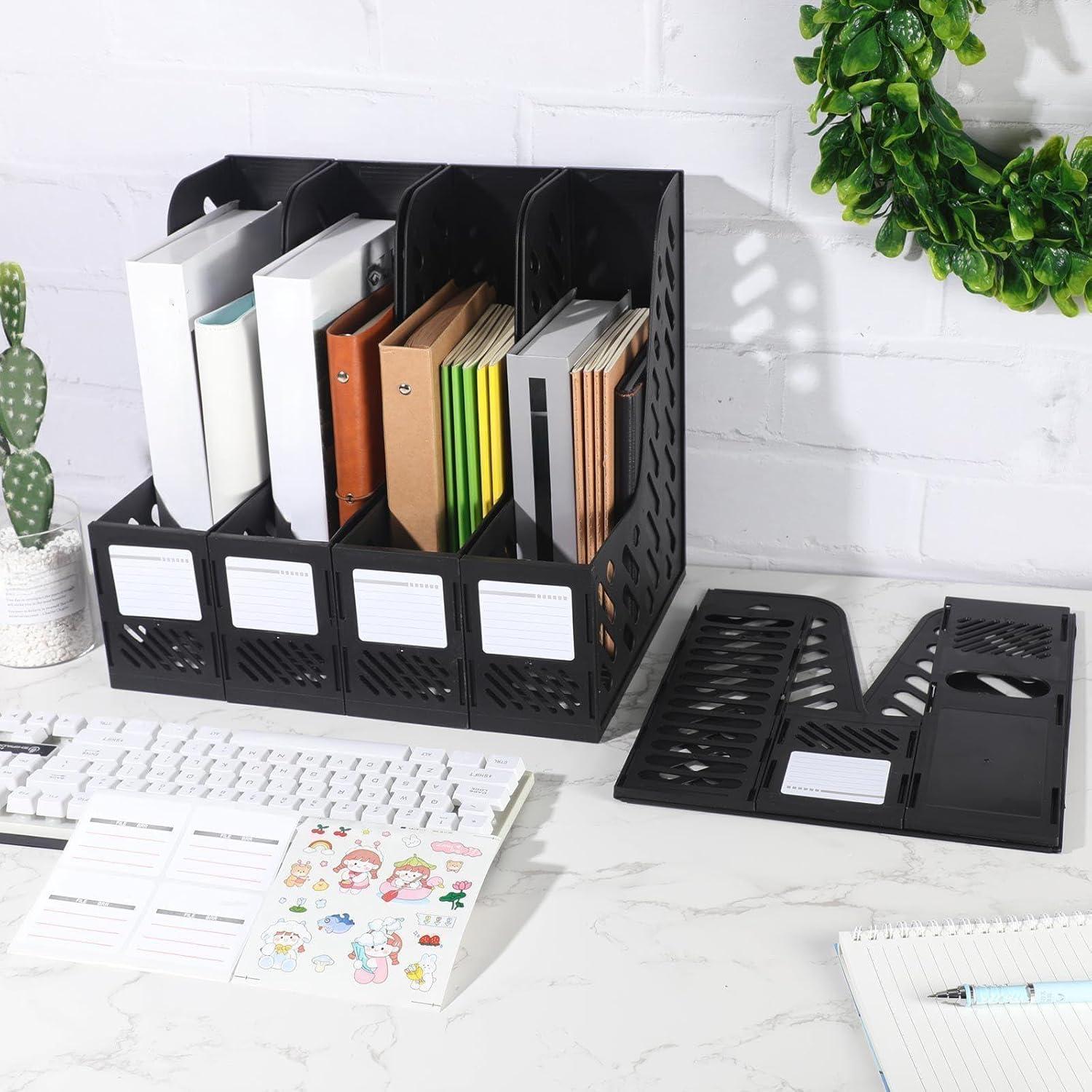 Organizador de Revistas Glenmal 12 Piezas Plegable Negro