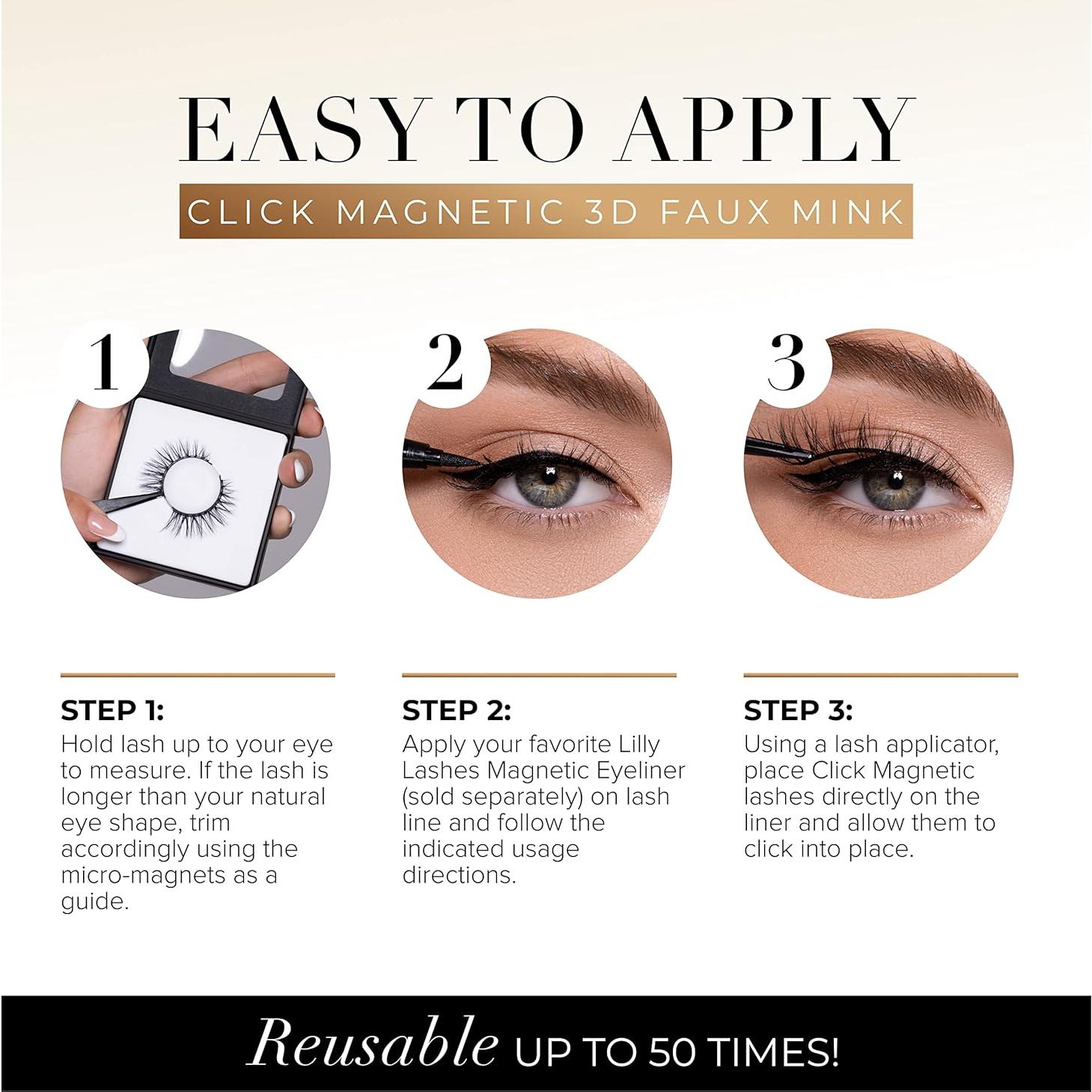 Pestañas Magnéticas Lilly Lashes Click - Para Siempre - 1 Cuenta