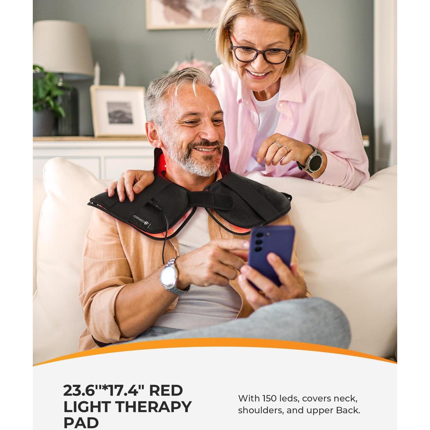 Almohadilla de Terapia de Luz Roja CooCoCo 60x44cm Alivio Dolor