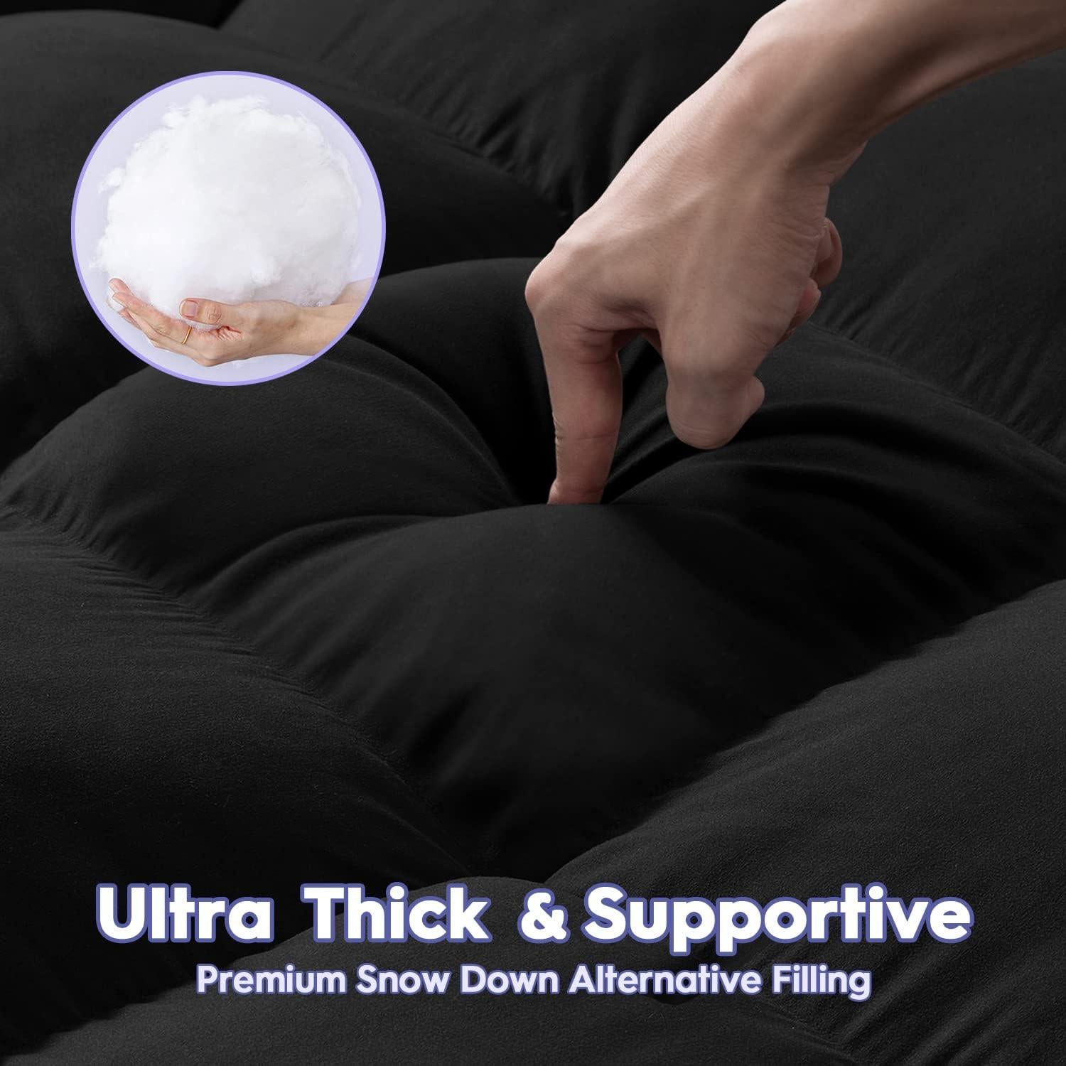 Colchón Topper ABENE Twin Negro Acolchado Transpirable