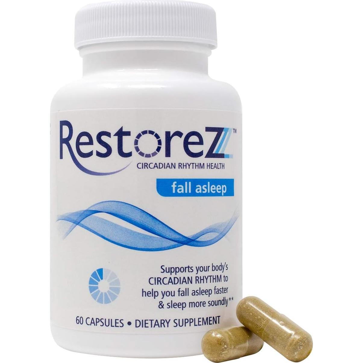 RestoreZ Caer Dormido 60 Cápsulas - Suplemento Natural para Dormir