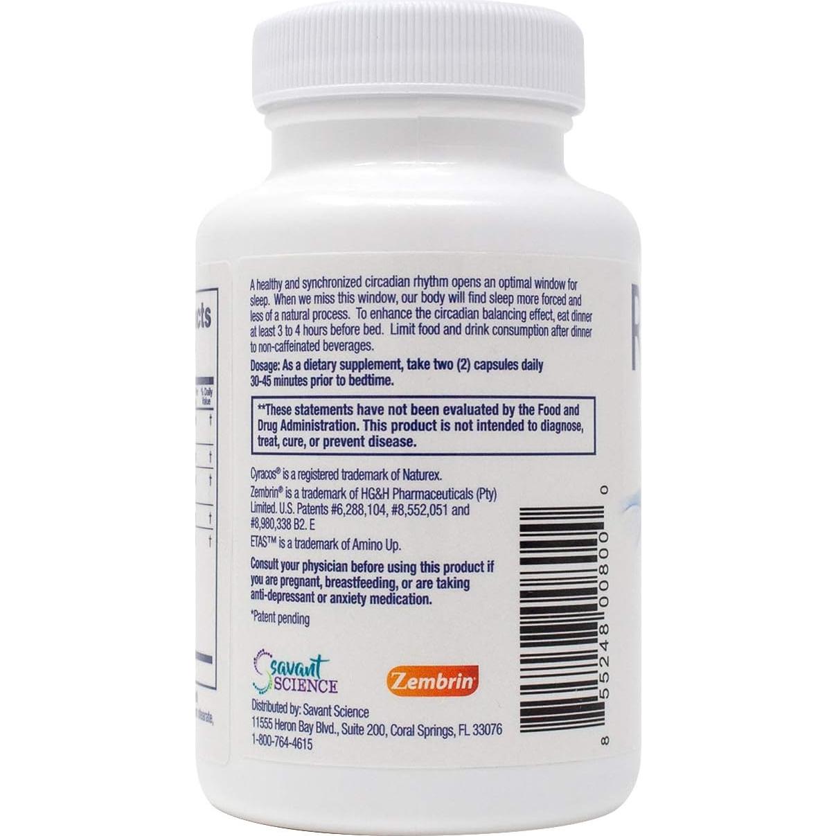 RestoreZ Caer Dormido 60 Cápsulas - Suplemento Natural para Dormir