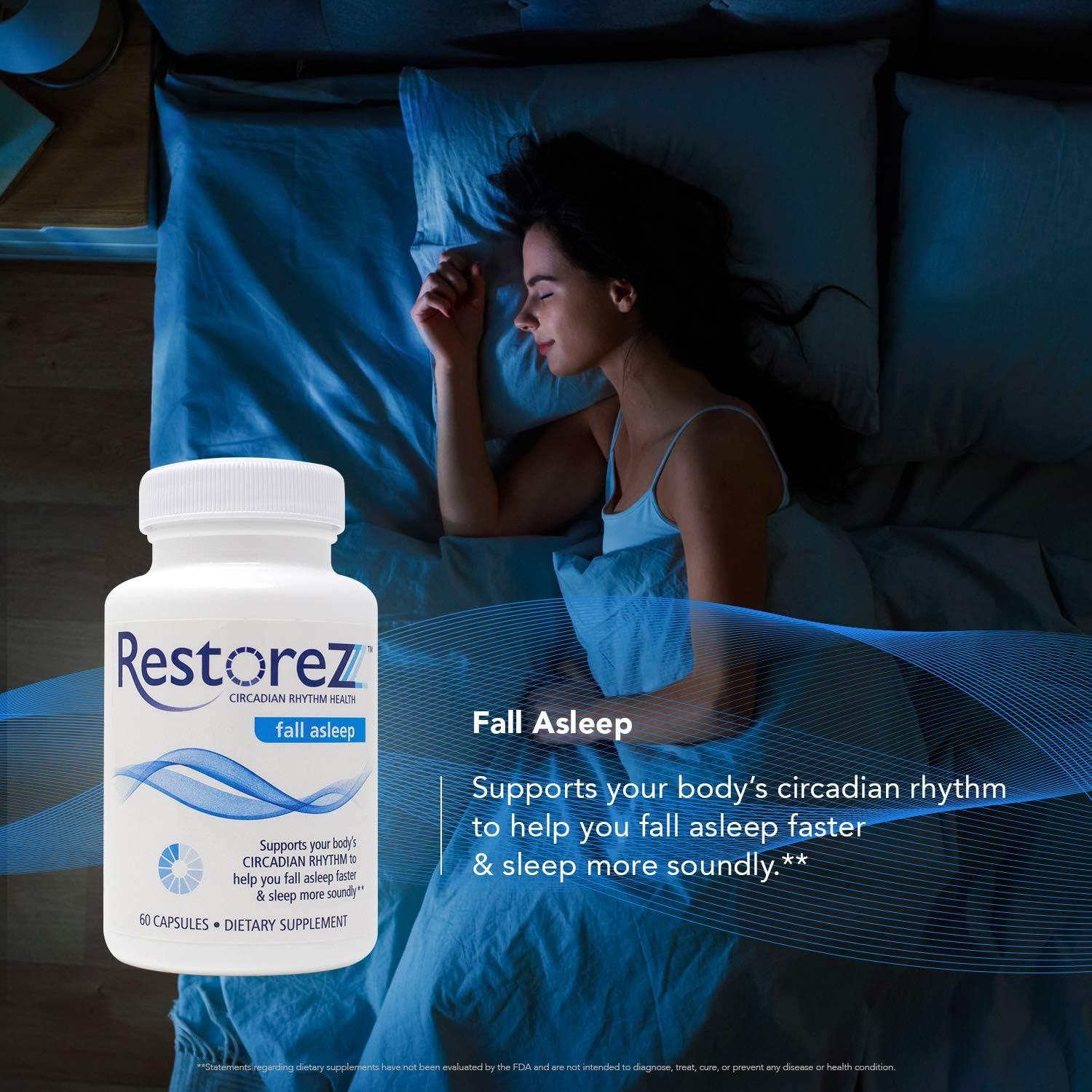 RestoreZ Caer Dormido 60 Cápsulas - Suplemento Natural para Dormir