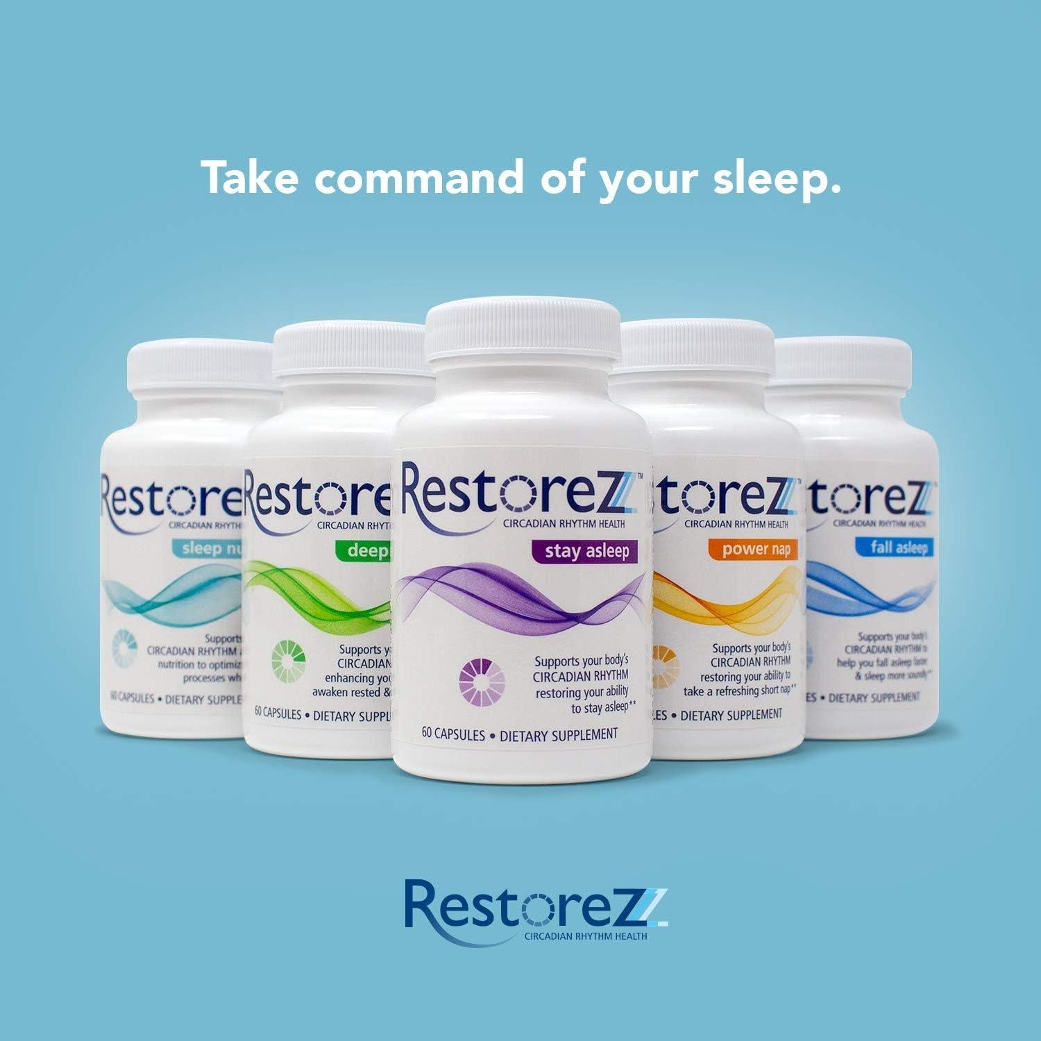 RestoreZ Caer Dormido 60 Cápsulas - Suplemento Natural para Dormir
