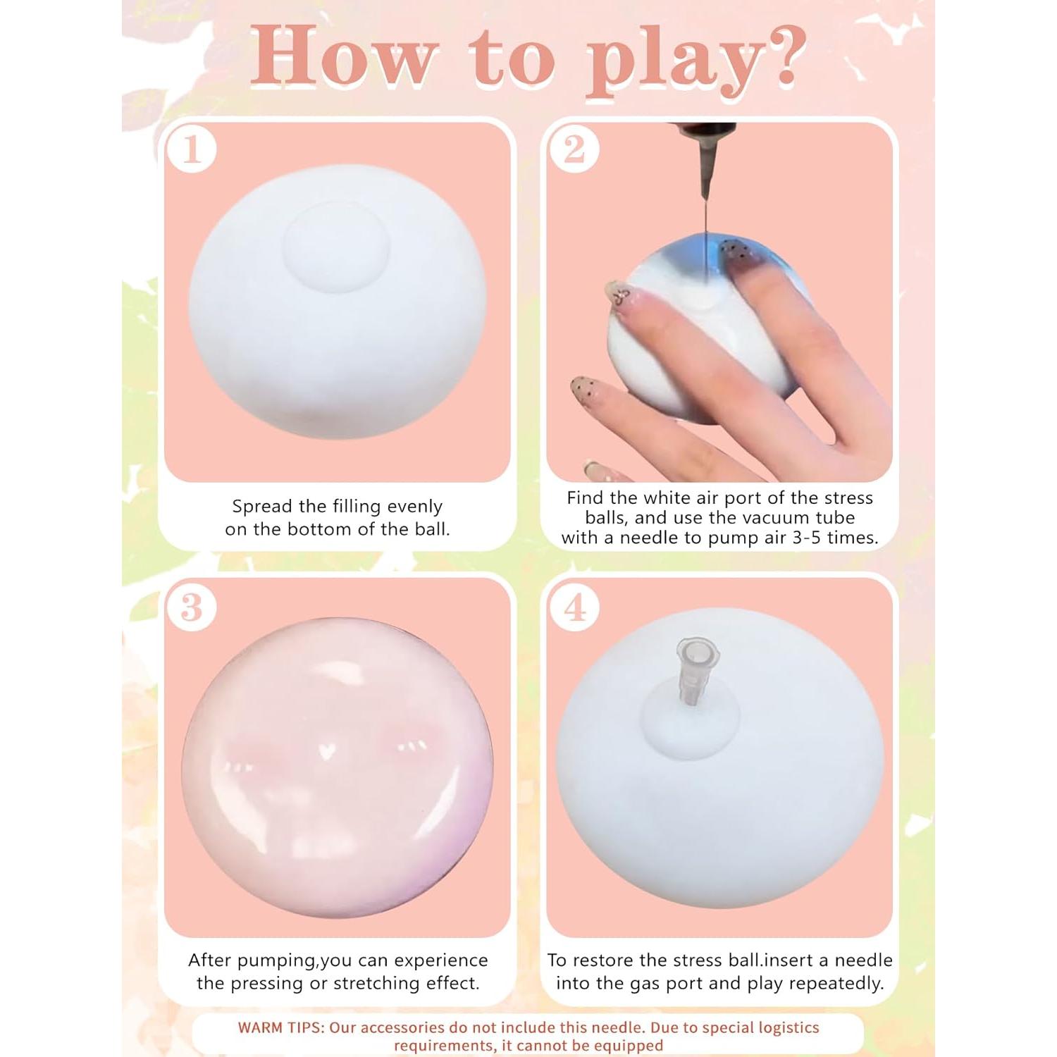 Bolas de Estrés Squishy Gezan para Alivio de Ansiedad - Azul y Púrpura