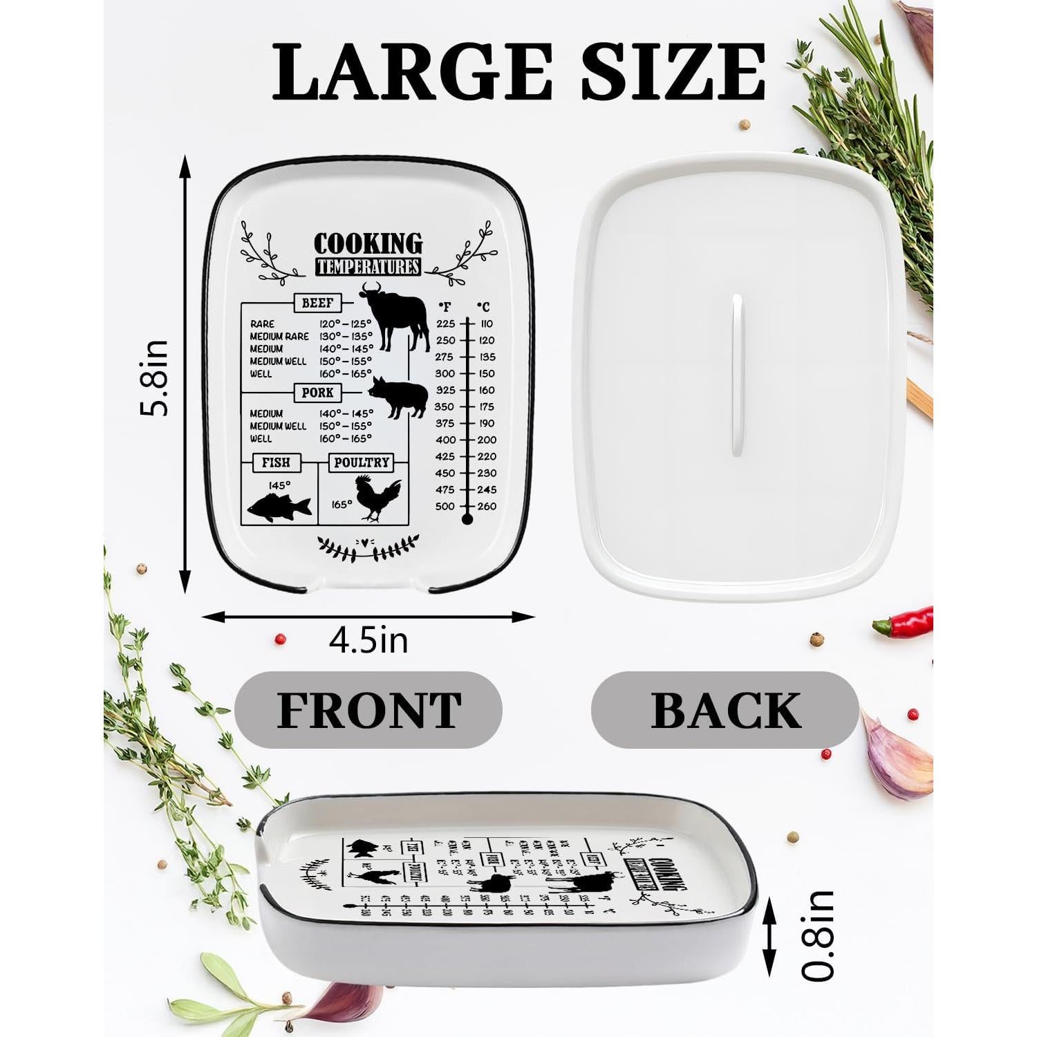 Soporte de Cuchara Grande Cerámica WSLCHOVE 29.21x12.7cm