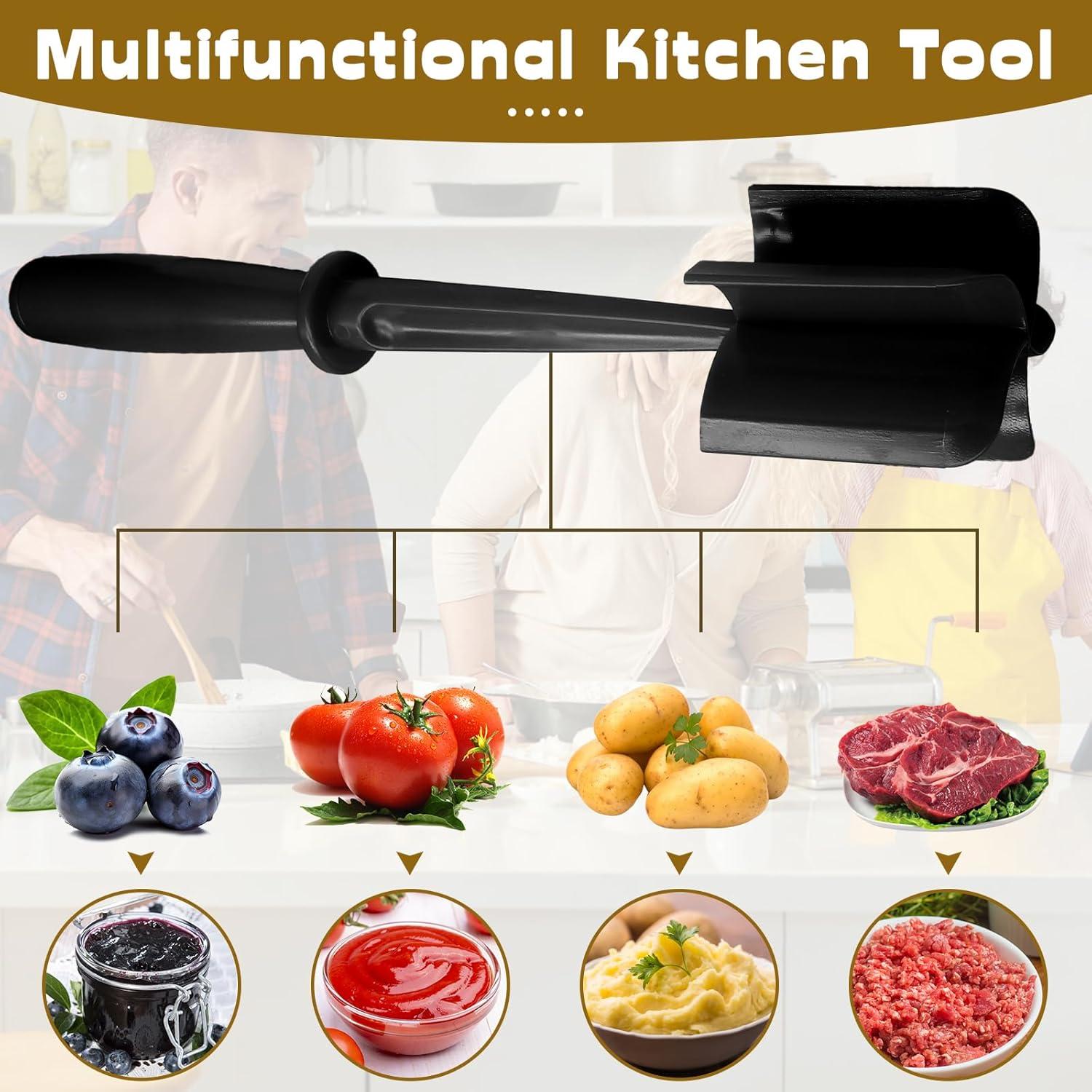 Aplastador de Carne Auvotuis 5 Cuchillas Nylon Negro 28x6.5cm