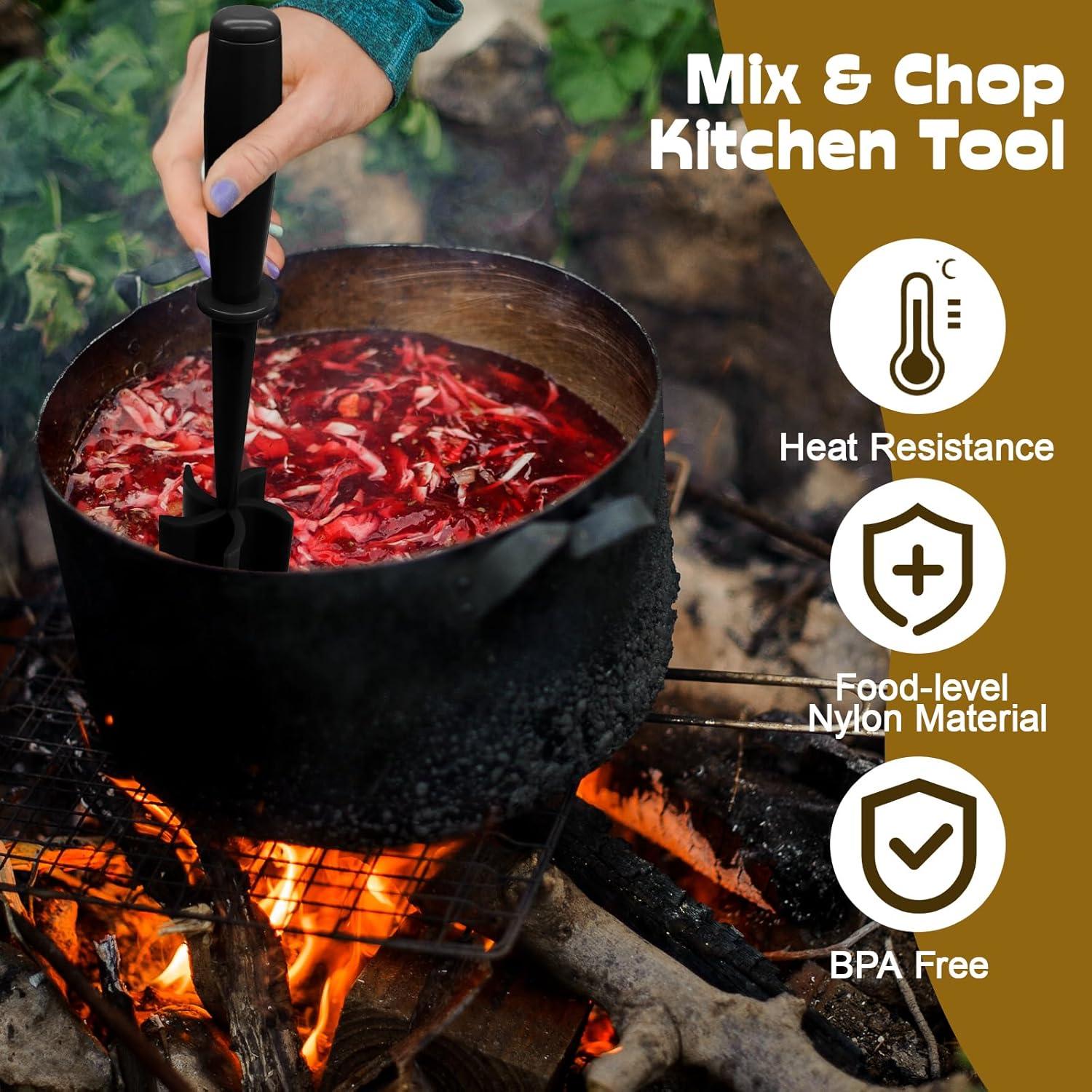 Aplastador de Carne Auvotuis 5 Cuchillas Nylon Negro 28x6.5cm