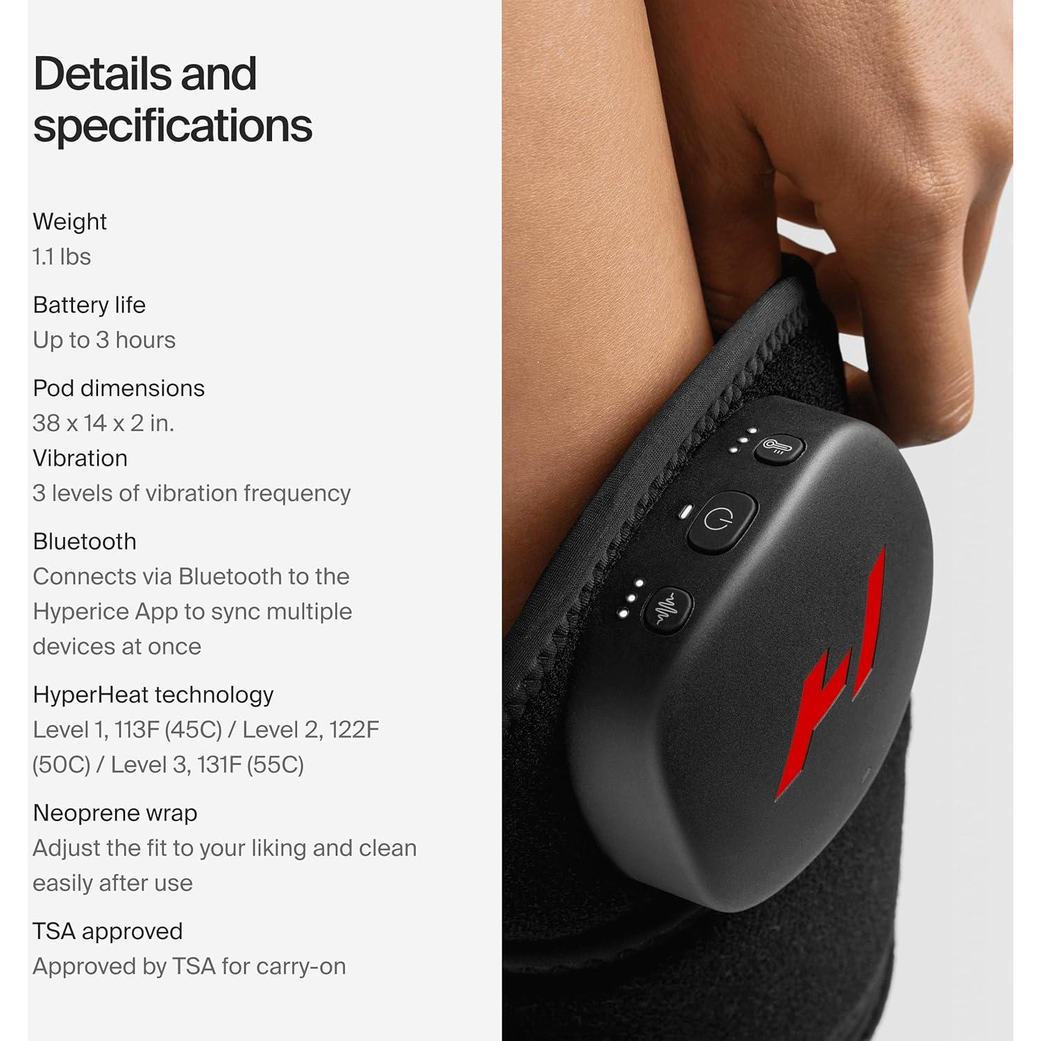 Hyperice Venom 2 - Envoltura de Calor y Vibración para Pierna