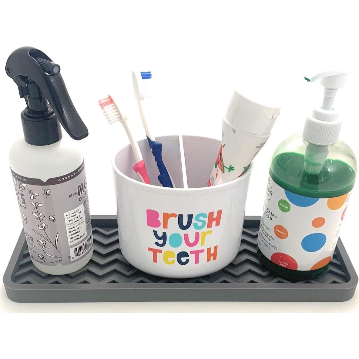 Bandeja Organizadora de Fregadero Happitasa Silicona Gris 30.48x10.16cm