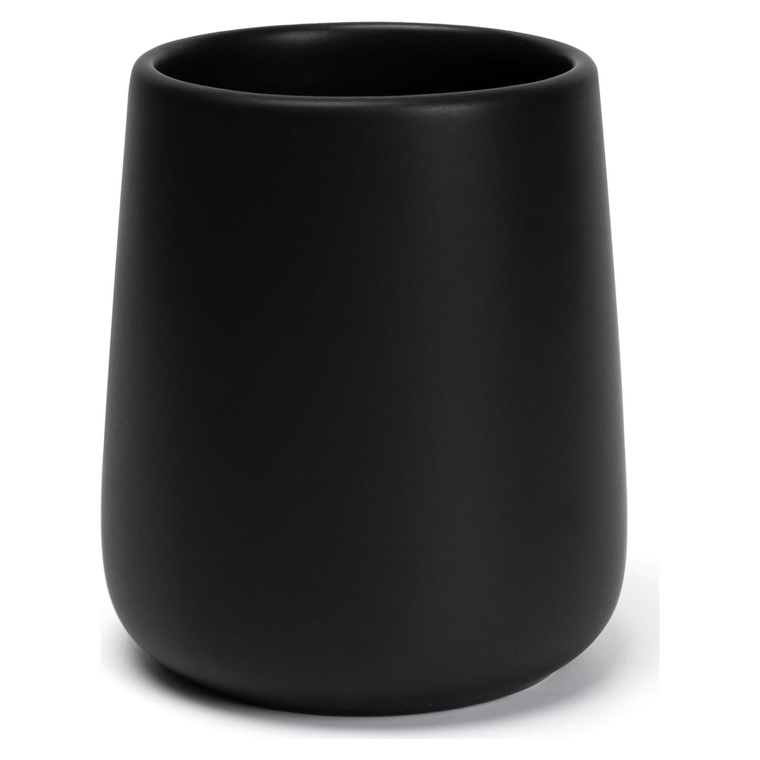 Vaso de baño cerámica UHEY HOME 400ml negro marrón