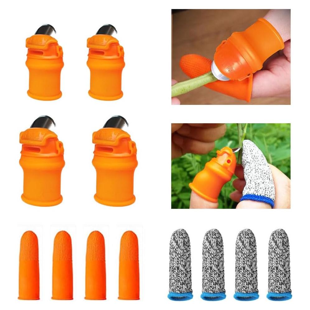 Juego de herramientas de jardinería 12 piezas con cuchillos de pulgar