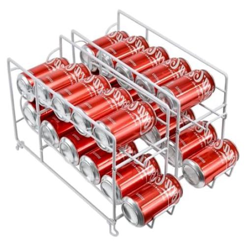 Dispensador de Latas SUFAUY, Organizador Apilable Blanco - 2 Piezas