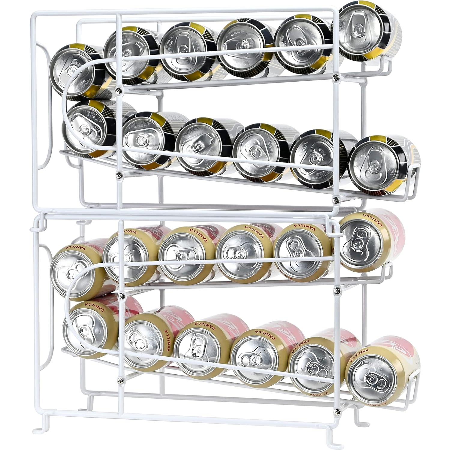 Dispensador de Latas SUFAUY, Organizador Apilable Blanco - 2 Piezas