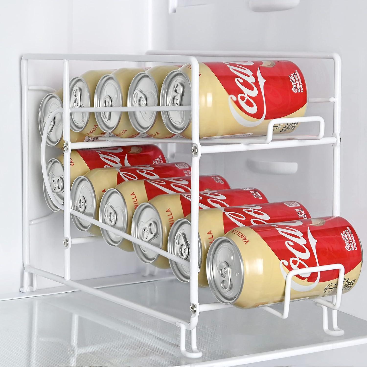 Dispensador de Latas SUFAUY, Organizador Apilable Blanco - 2 Piezas