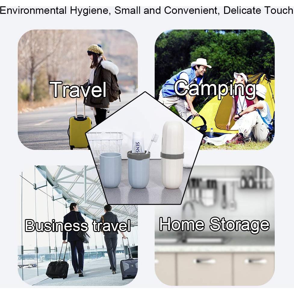 Estuche de Cepillo de Dientes de Viaje Heyoung 20.83 cm Azul