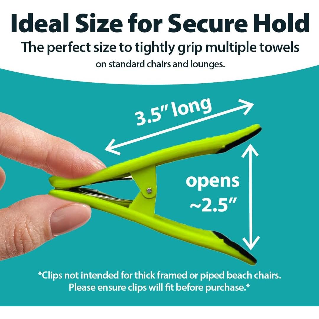 Sujetadores de Toallas CoreClips para Sillas de Playa - 4 Piezas
