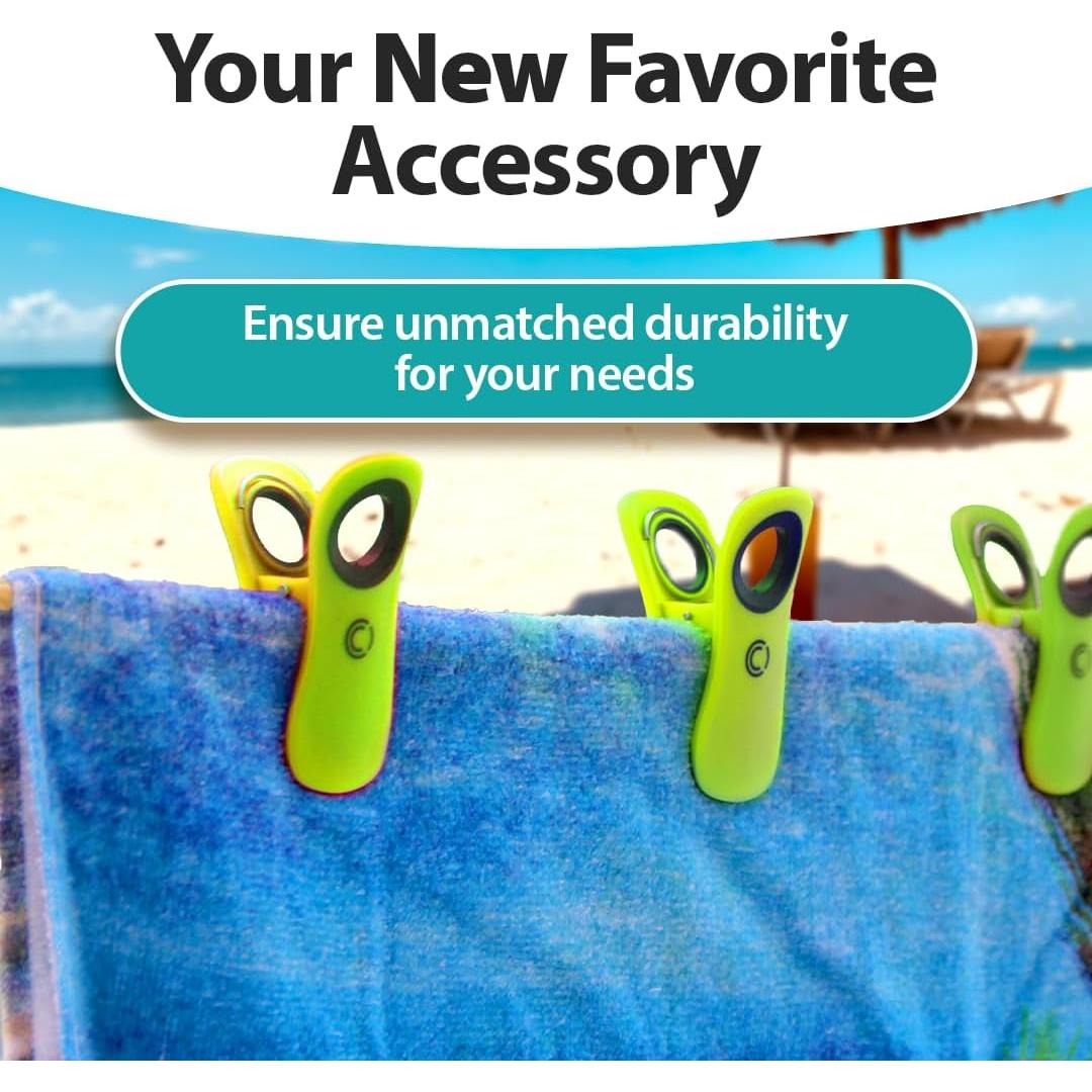 Sujetadores de Toallas CoreClips para Sillas de Playa - 4 Piezas