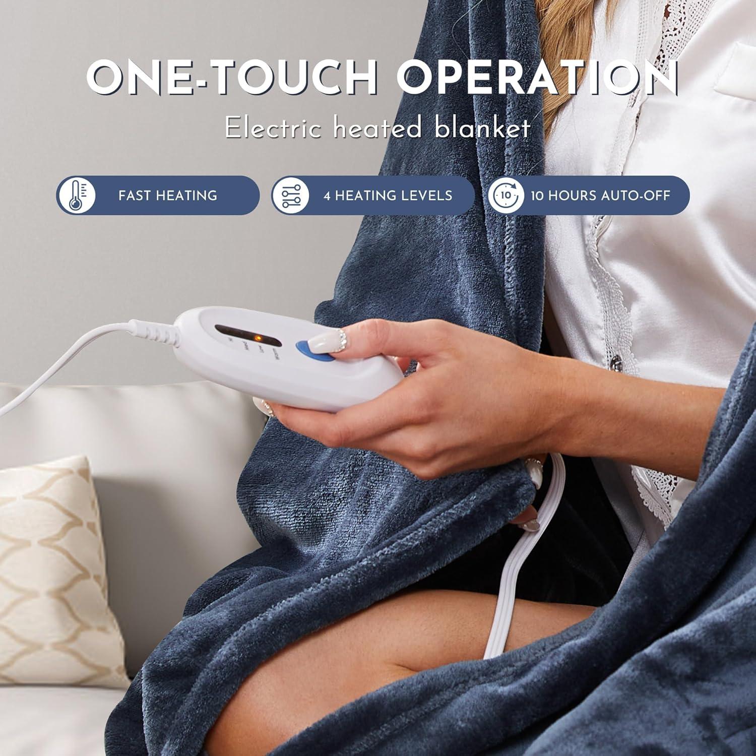 Manta Eléctrica Calentada ONDAN Completo 183x213 cm 4 Niveles