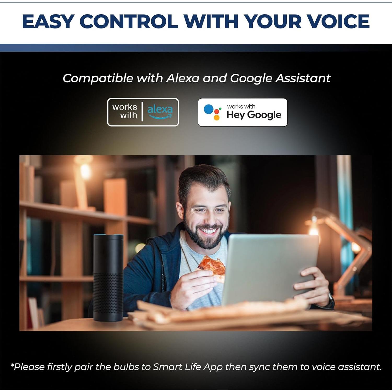 Bombillas LED Candelabro Inteligente 6W E12 4PCS