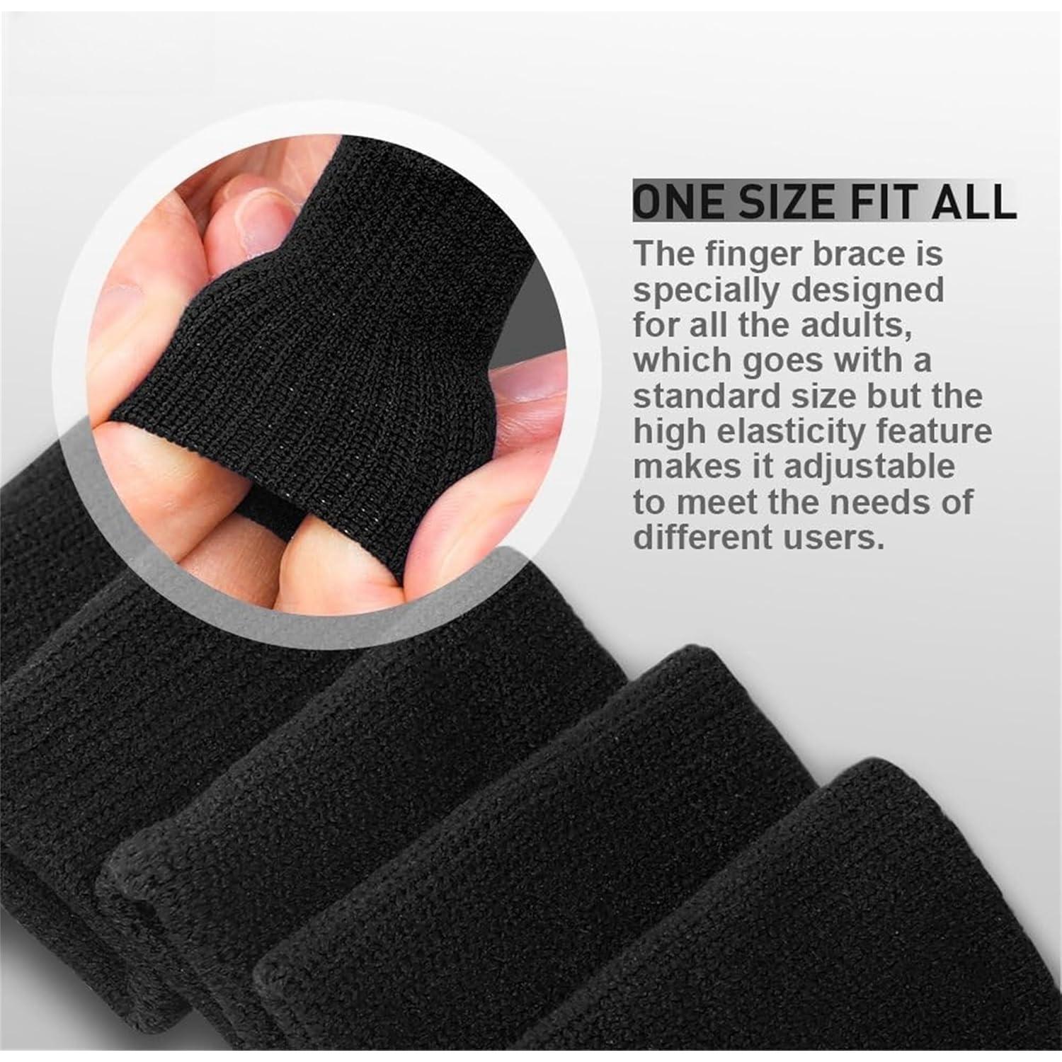 Mangas de Compresión para Dedos YjiangxinW - 20 Unidades Negras