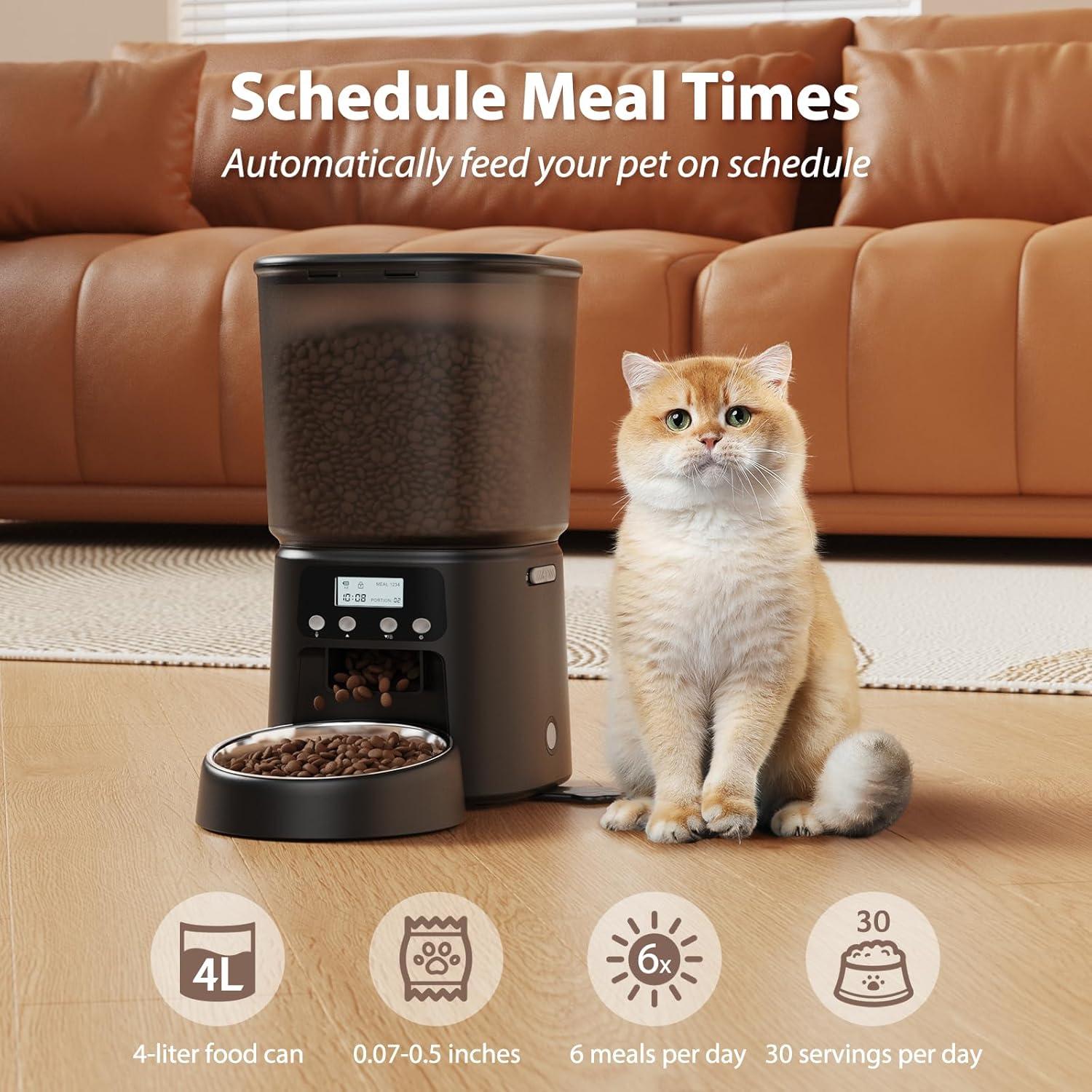 Dispensador Automático de Comida para Gatos Petrice 4L